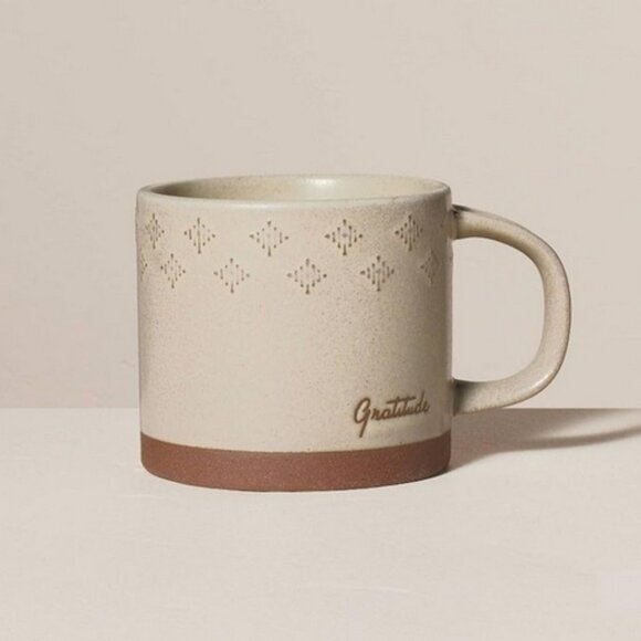 Hearth & Hand with Magnolia 13oz Stoneware Gratitude Mug in Warm Gray - Picture 6 of 8
